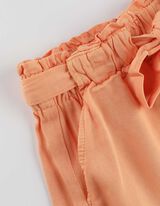 Pantaloni scurți - Tencel - Portocaliu
