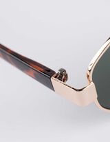 akiniai nuo saulės - Ovalas - auksinis