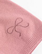 czapka beanie - hafty - rozowy