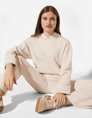 Sweatshirt - Scuba - beige