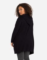 Kardigán - Viszkózkeverék - fekete