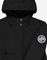 płaszcz - material hydrofobowy - czarny