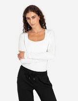 Majica dugih rukava - LENZING™ ECOVERO™ - bela