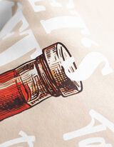 Sweatshirt - Print - beige