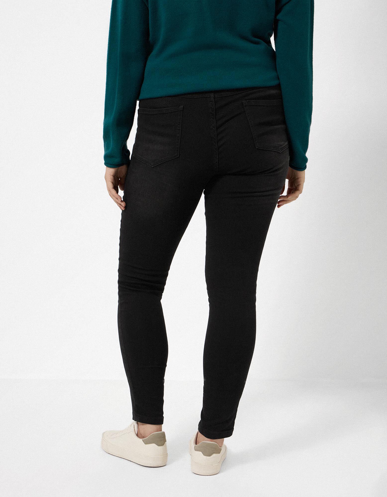 Jeggings - G&uuml;rtelschlaufen - Schwarz