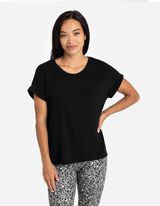 Tričko - Směs s viskózou - cerná