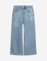 Jeans - Stickerei - blau