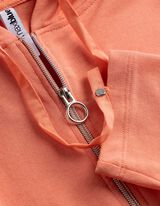 Sweatjacke - Baumwoll-Mix - hellrot