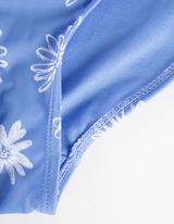 Slip bikini - Fantasia floreale - blu