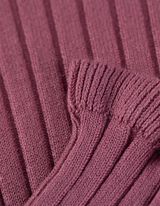 Strickshirt - Rippenstruktur - dunkelrot