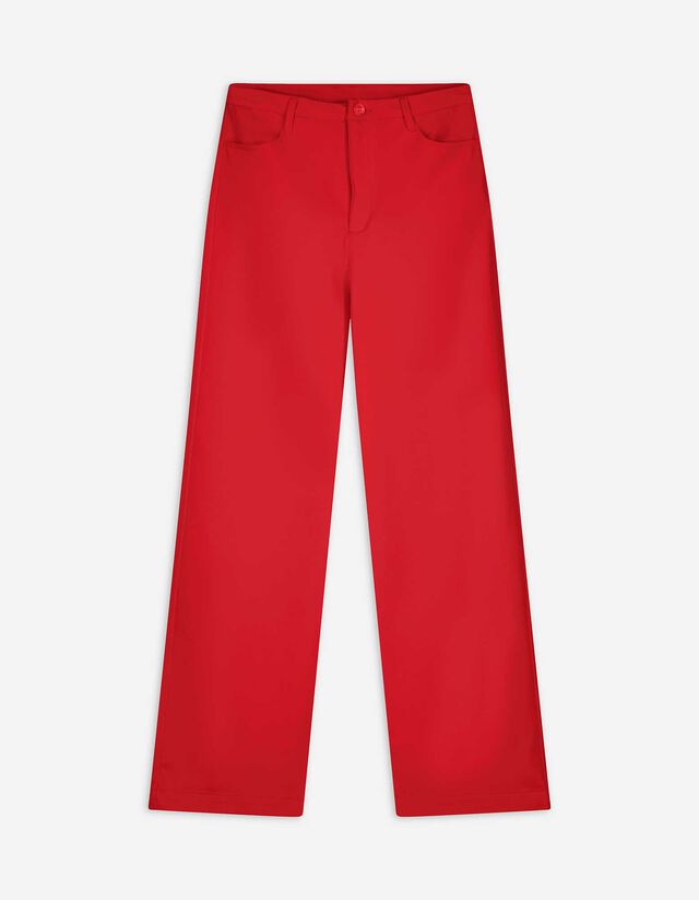 Pantaloni - Straight fit - rosso
