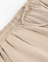 Hlače - Pri&scaron;iti žepi - rjava