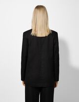 &Uuml;likonna jakk - viskoosi sisaldusega - must