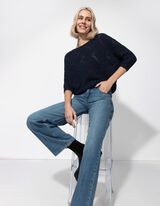 Džínsy - Straight Fit - tmavomodra