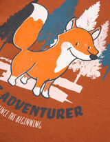 Majica dugih rukava - Prednja štampa - svetlobraon