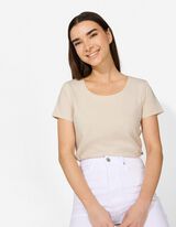 T-Shirt - Stretchanteil - wei&szlig;