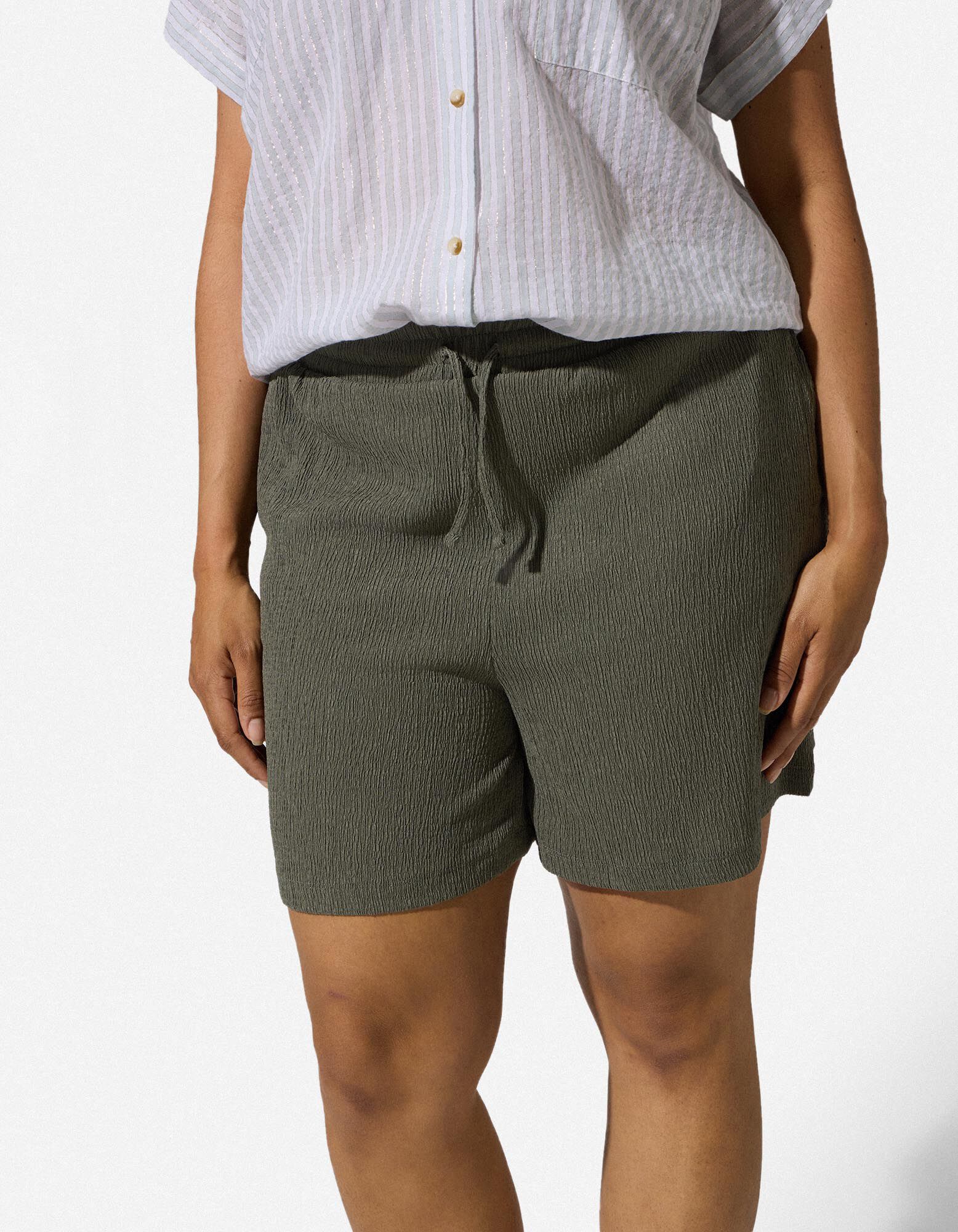 Short - Materiaalmix - groen