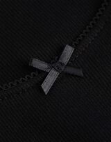 Tričko - Rebrované - cierna