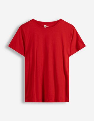 T-Shirt - Rundhals-Ausschnitt - rot