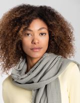 Foulard - Frange alle estremit&agrave; - verde scuro