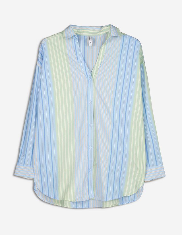 Camicia blusata - Oversized Fit - celeste