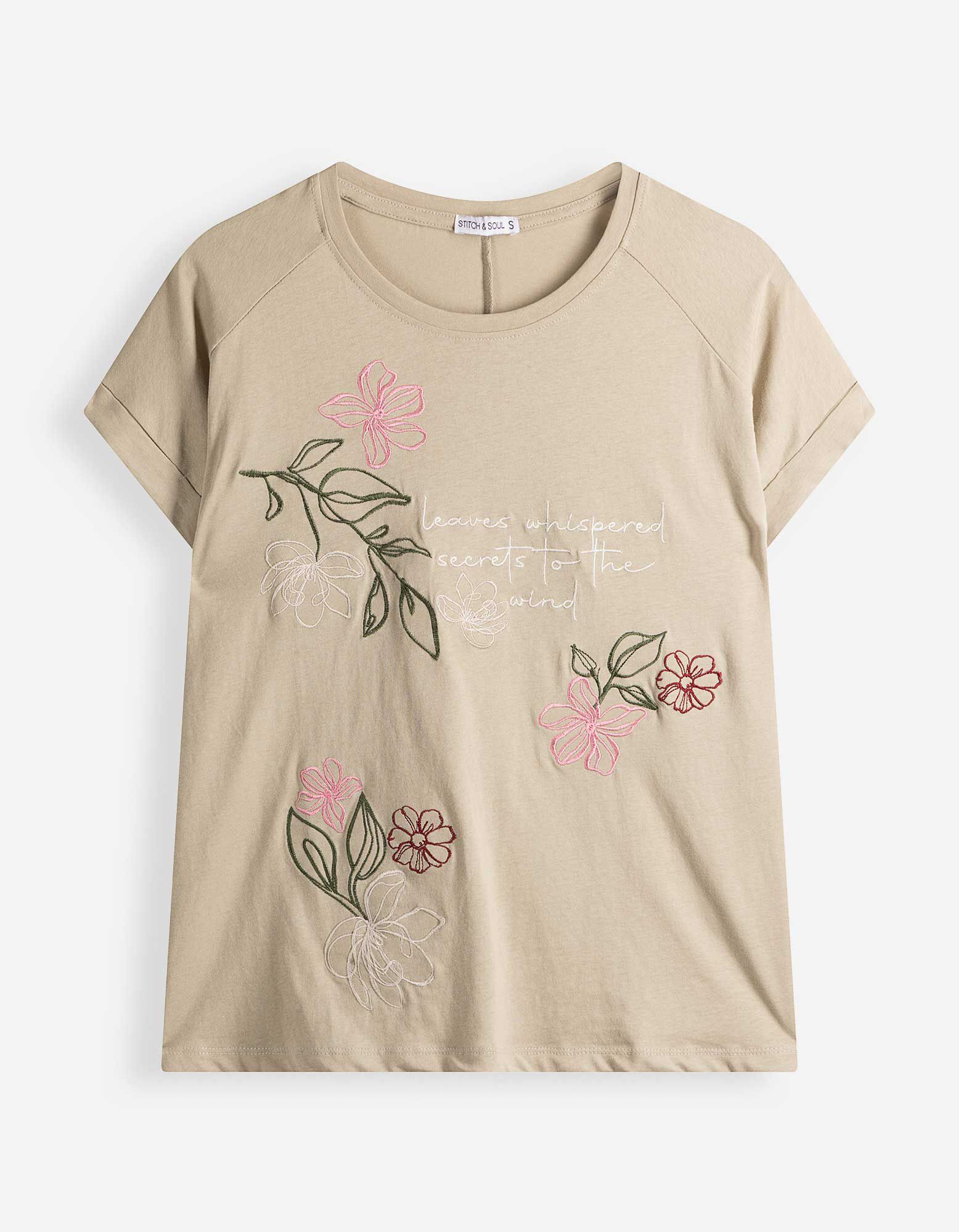 T-Shirt - Stickerei - Gr&uuml;n