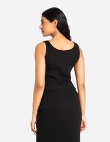 Top cropped - Monocrom - Negru