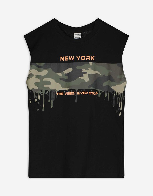 Tanktop - Frontprint - schwarz