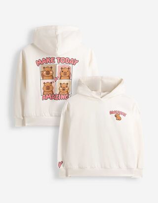 Sweatshirt - Afdrukken achteraan - Off-White