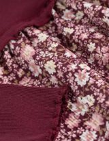 Rochie - Bandă de nasturi - Rosu inchis