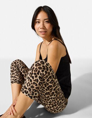 Leggings - Leopardenmuster - Beige