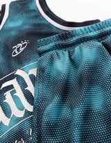 Souprava trička a kalhot - S&iacute;ťovina - tmave modra