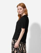 T-shirt - Plis plissés - Noir