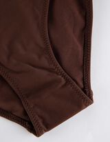 Slip bikini - Tinta unita - marrone scuro