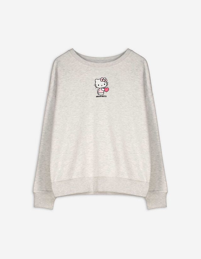 Felpa - Hello Kitty - grigio chiaro