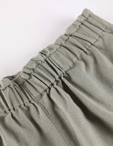 Pantaloncini - Misto lino - verde scuro