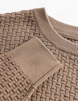 Pullover - mit Struktur - Taupe