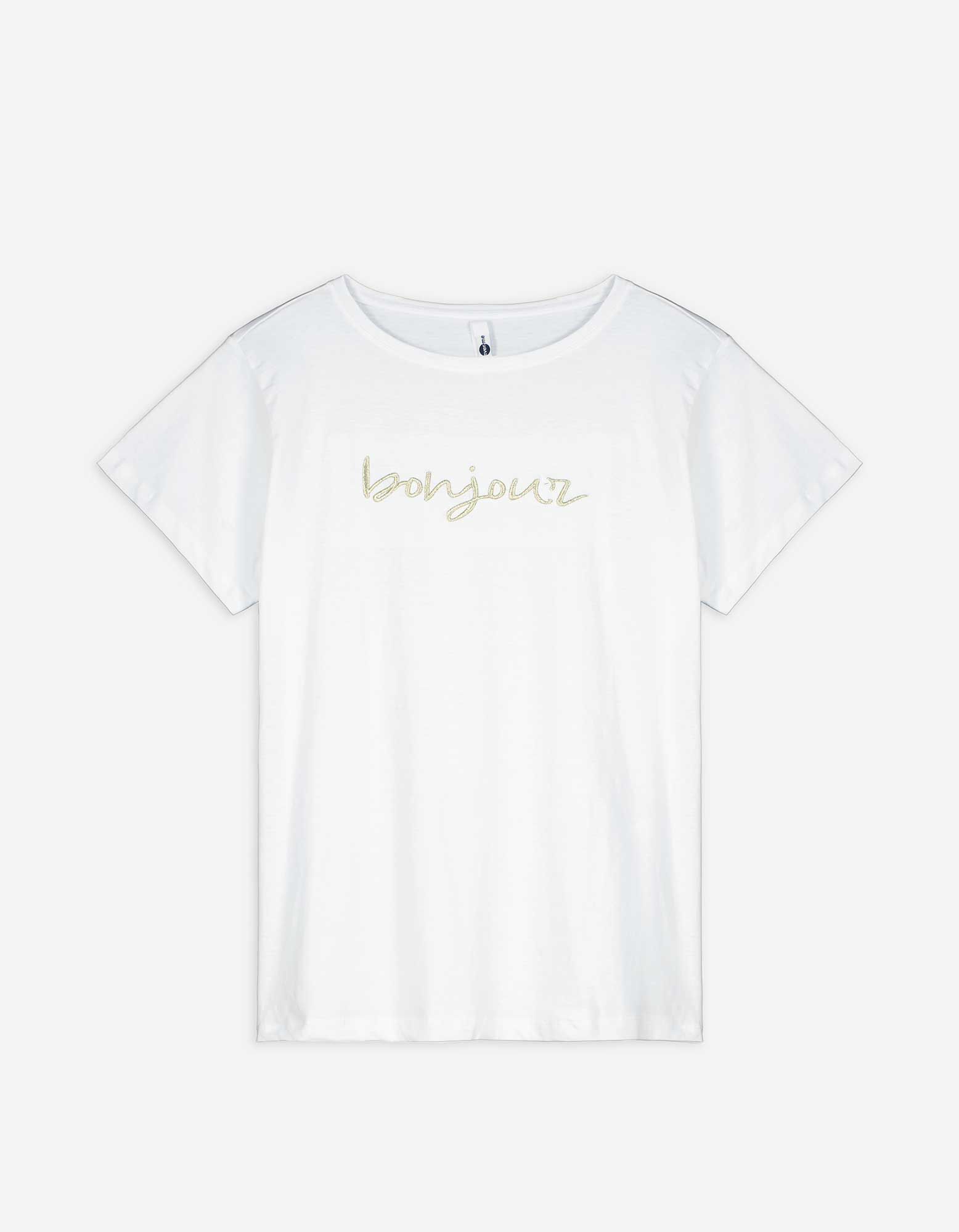 T shirt Ricami bianco Takko Fashion