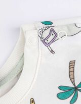 T-s&auml;rk - allover-tr&uuml;kk - valge