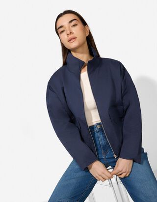 Blouson - Weiches Material - dunkelblau