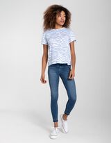 Tricou - Imprimeu allover - Albastru deschis