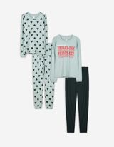 Set de pijama format din cămașă cu mânecă lungă și pantaloni  - Pachet de 2