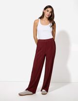 Kelnės - Klostės - tamsiai raudonas