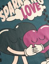 Tričko s dlouhým rukávem - Zadní potisk - tyrkysova