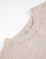 Gebreide jurk - Kuitlengte - beige