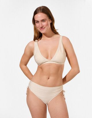 Bikinitop - Strukturiertes Material - Beige