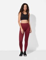 Leggings - Structură cu nervuri - Rosu inchis