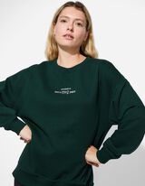 Sweatshirt - Rückenprint - dunkelgrün