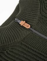 Dukserica sa kapuljačom - Ruska kragna - tamno-zelena