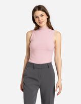 Top - Geribde structuur - roze